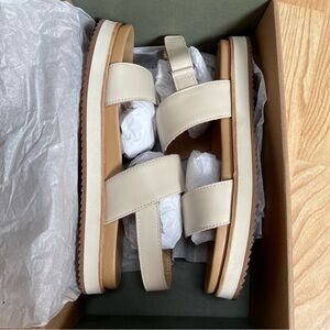 NWT Nisolo Go-To Flatform Sandal Bone Size 8.5